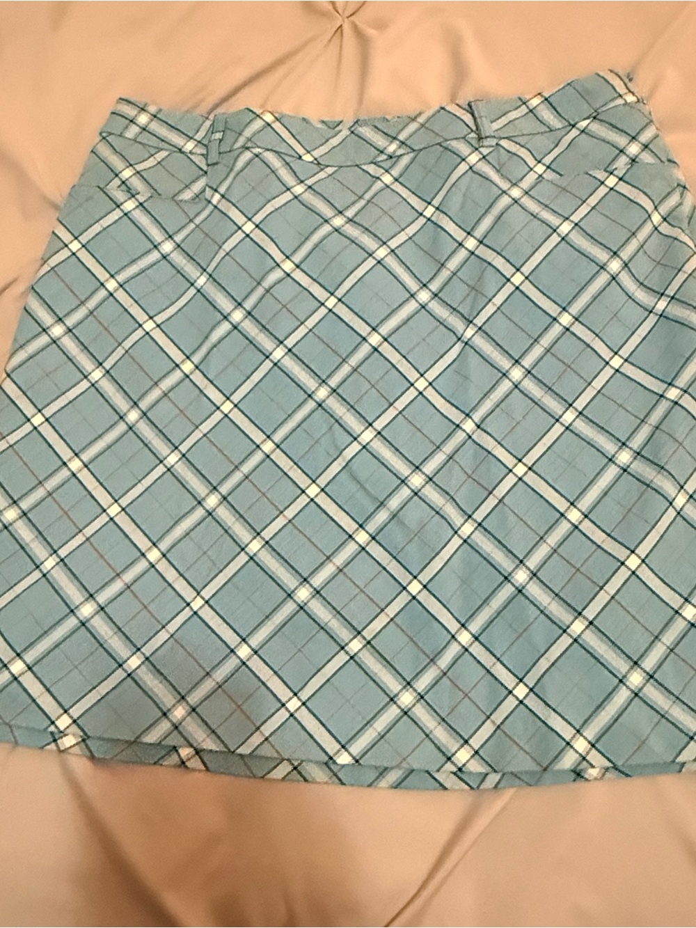 Classic Blue Plaid A-Line Skort